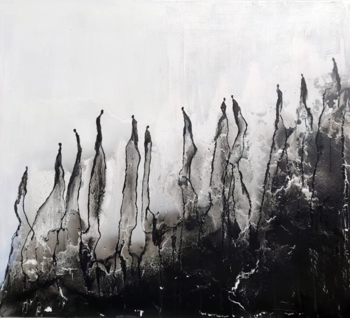 Malartwo współczesne, obraz abstrakcyjny 100x110