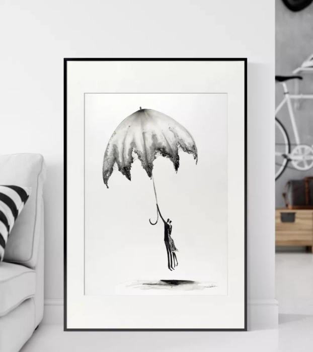 Duże grafiki artystyczne na ścianę do salonu 50x70