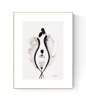 oryginalna-grafika-artystyczna-obrazek-A4-male-obrazy-miniamal-art-serce